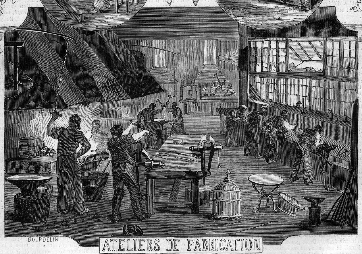 Dílna na výrobu zámků pánů Desforges a Busisson od French School