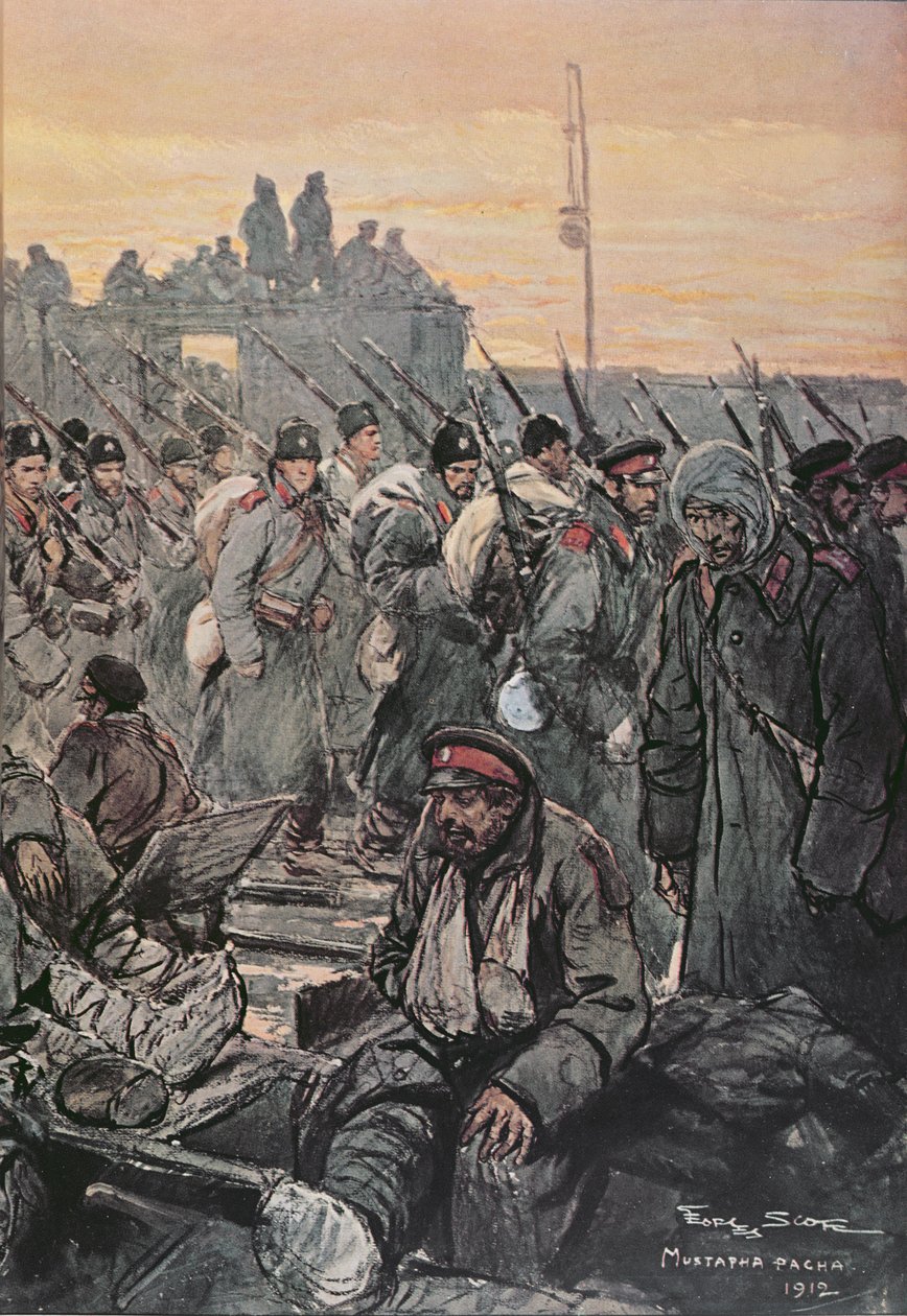 Zranění bulharští vojáci během balkánských kampaní 1912-13 od French School