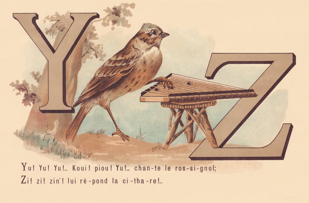 YZ: Yu! Yu! Yu! Koui! piou! Yu! Zpívejte slavíka Zi! Zi! Zi! Cithar mu odpovídá! od French School
