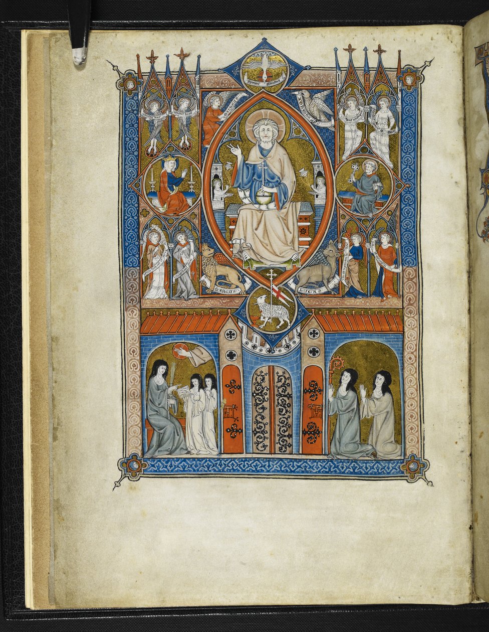 Yates Thompson MS 11 f.1v Ideální stav Sainte Abbaye, z 