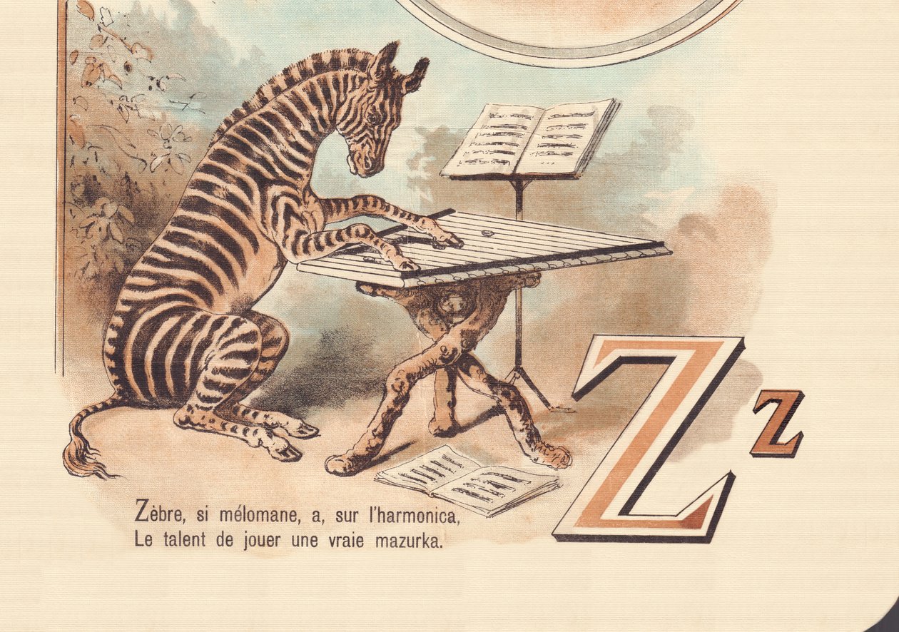 Z: Zebre, pokud melomaniak, má, na harmoniku, Talent hrát skutečnou mazurka od French School