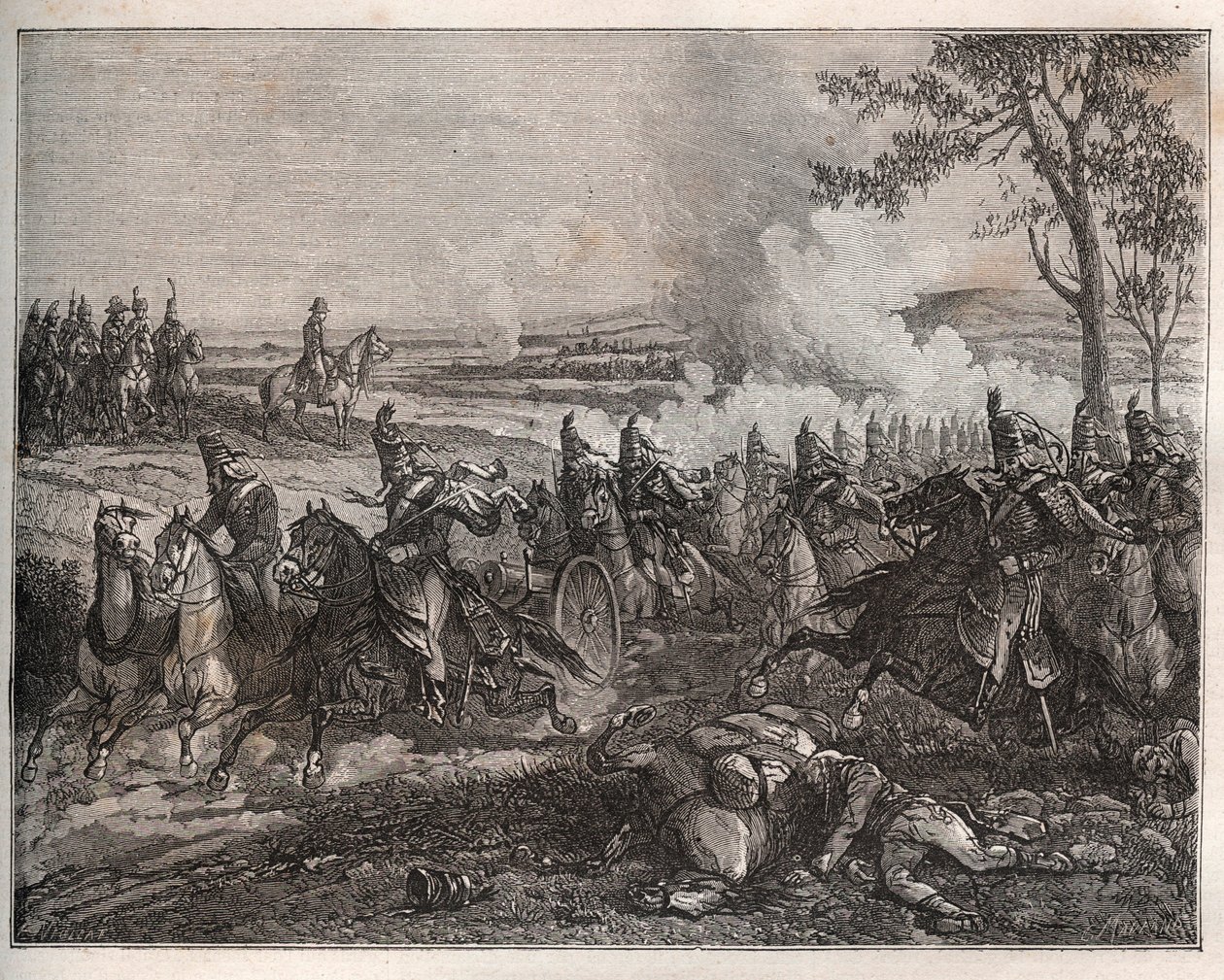 bitva u CASTIGLIONE: Napoleon ve svém italském tažení porazí Rakušany pod vedením Wurmsera a přinutí je ustoupit do Mantovy. 5. srpna 1796 – Nová národní encyklopedie od Maurice La Charesta – 1870 – od French School