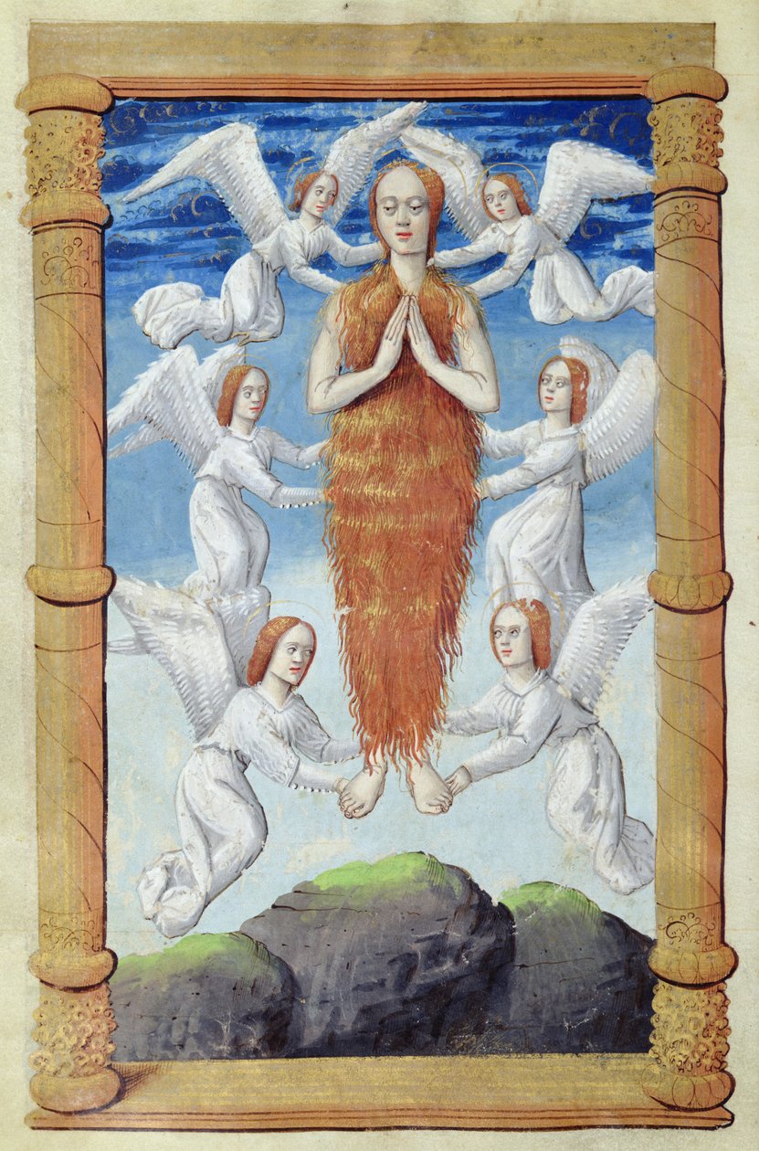 fol.97v Nanebevzetí Máří Magdalény, z Heures a l