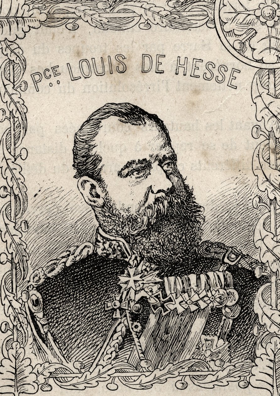 portrét hessenského velkovévody Ludvíka IV. od Hesseho - 1870-71 (rytina) od French School