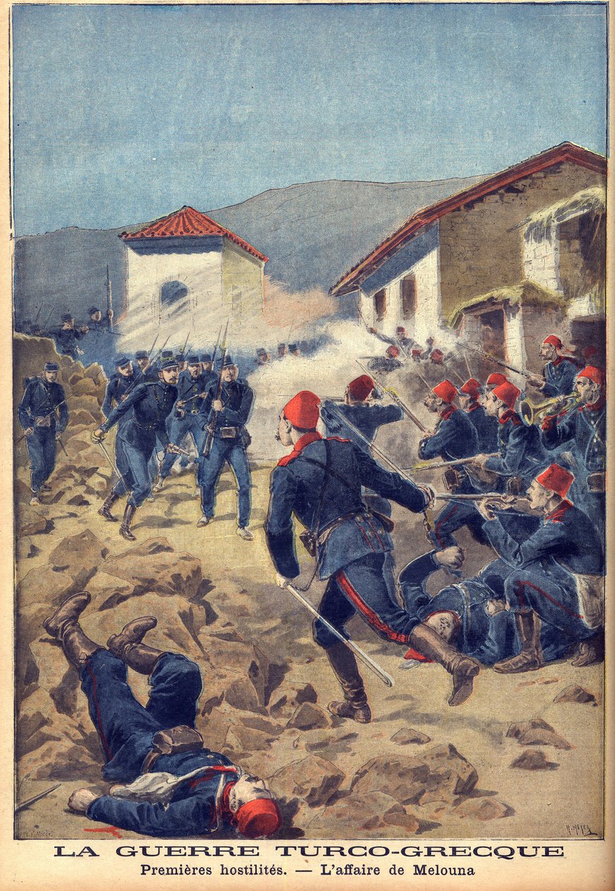 řecko-turecká válka z roku 1897 (třicetidenní válka) – jedna z prvních bitev v Thesálii od French School