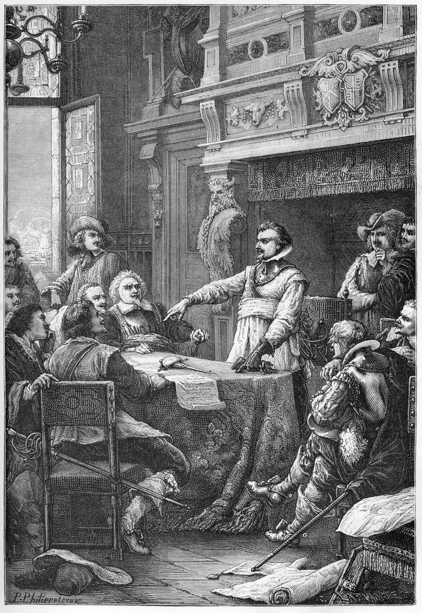 přísaha Jeana Guitona (1585 -1654) zapůjčená hotelu de Ville 2. května od French School