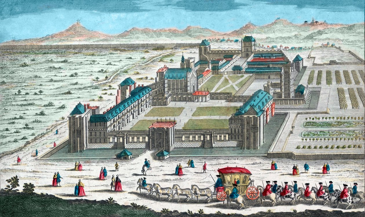 pohled na Chateau de Vincennes - Chateau de Vincennes u Paříže, en vue d