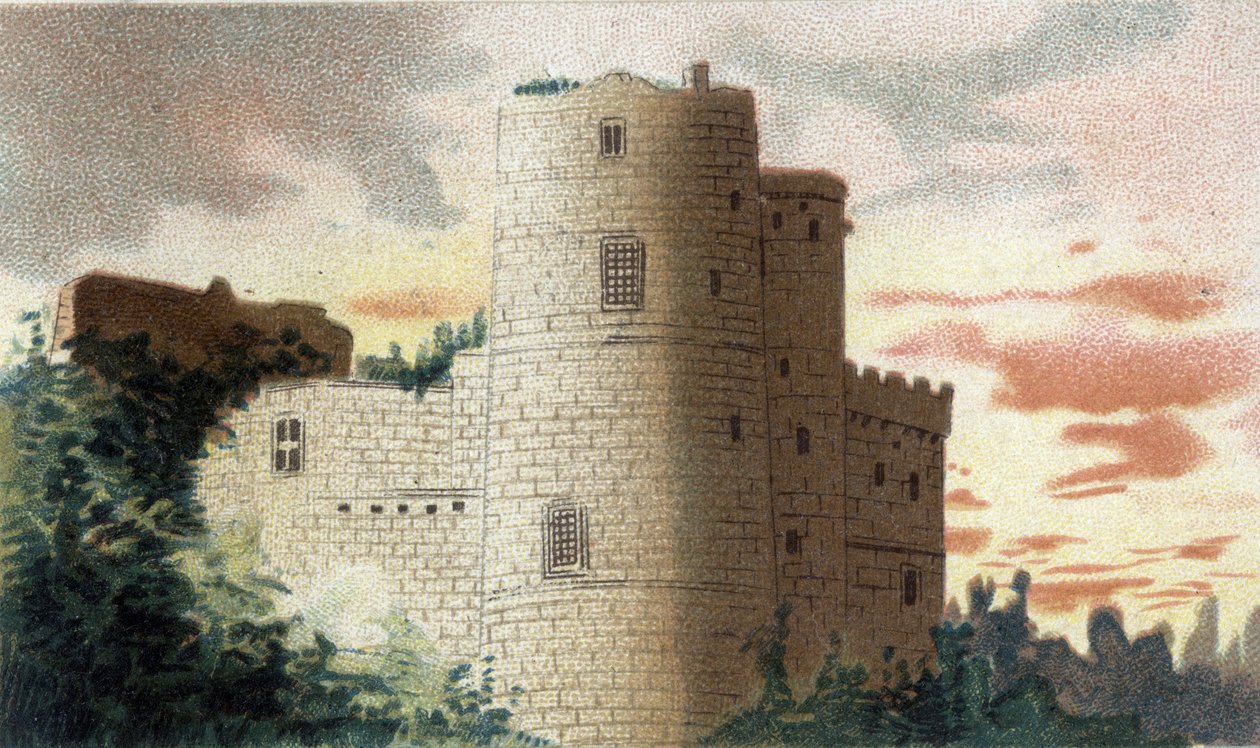 pohled na hrad Clisson (dolní Loira) od French School