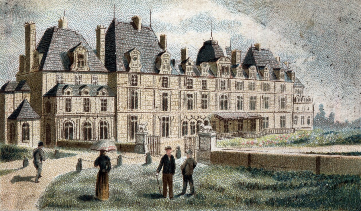 pohled na hrad Eu (Seine Inferieure). od French School