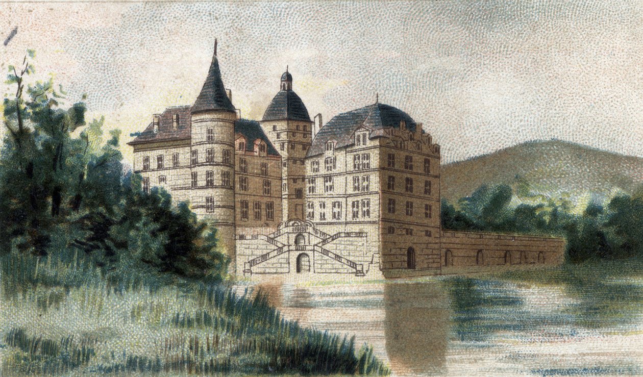 pohled na hrad Vizille en Isere. od French School
