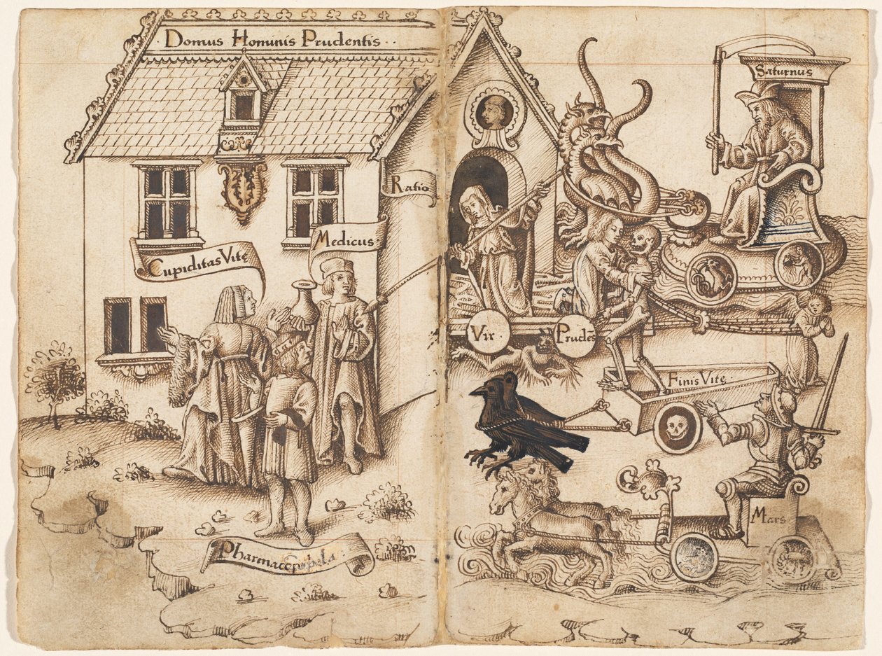„Nevracejte se, když dorazíte na konec“ [fol. 26 verso / 27 recto] od French early 16th Century