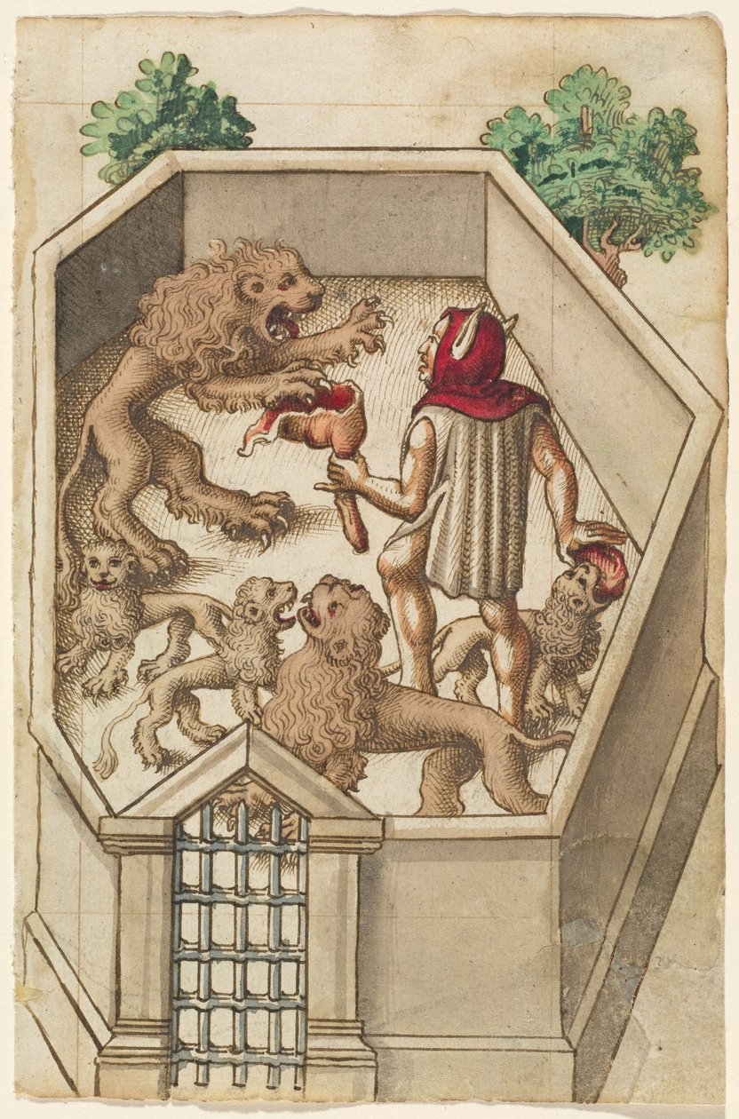 "Nekrmte věci, které mají ostré drápy" [fol. 38 recto] od French early 16th Century