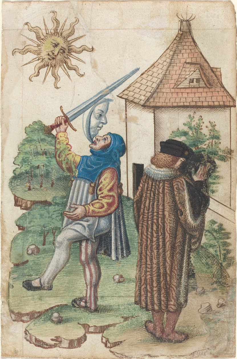 „Nemluvte proti slunci“ a „Nedělejte vodu proti slunci“ [fol. 39 recto] od French early 16th Century