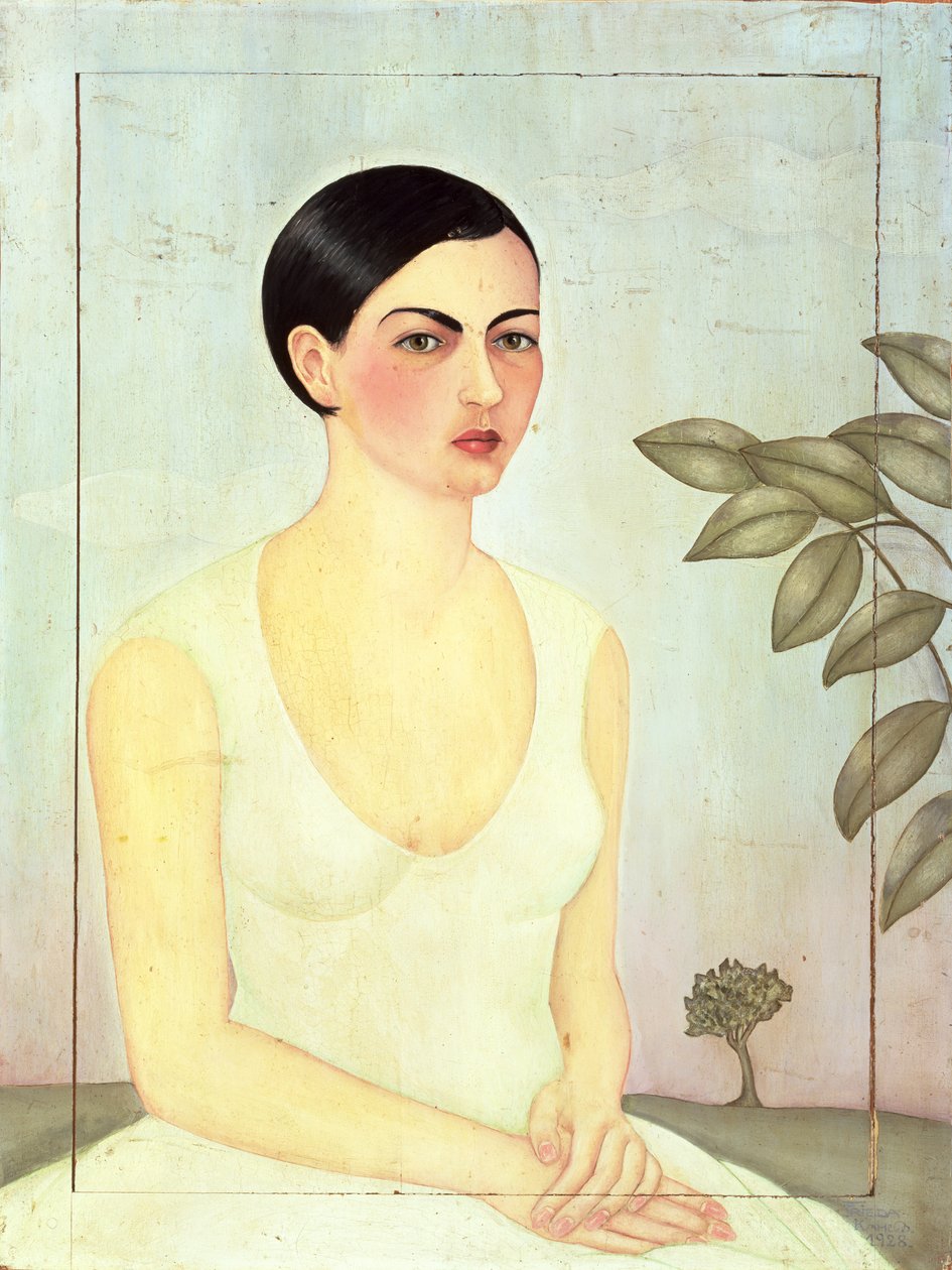Dama de Blanco (Bílá paní) 1928 (olej na desce) od Frida Kahlo