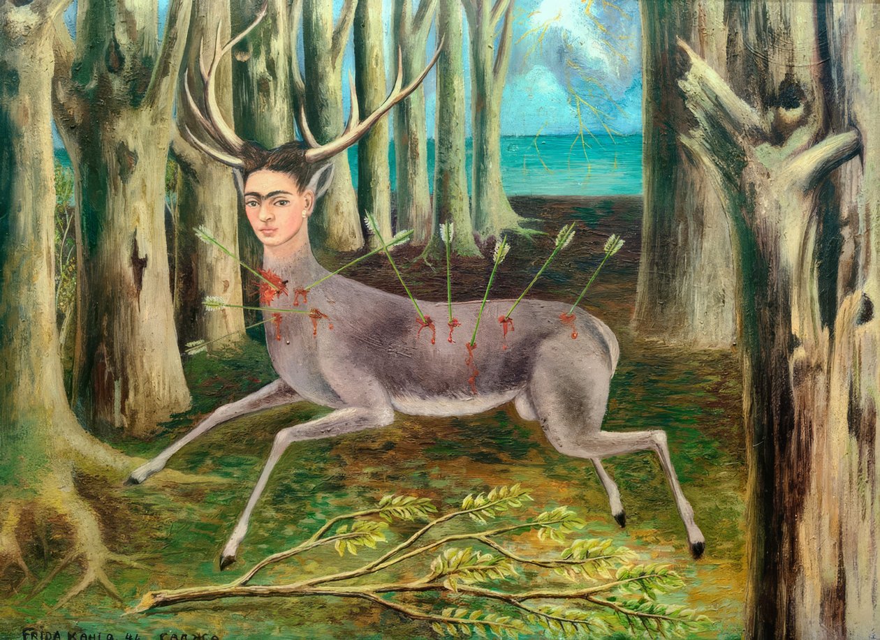 Zraněný jelen nebo malý jelen od Frida Kahlo