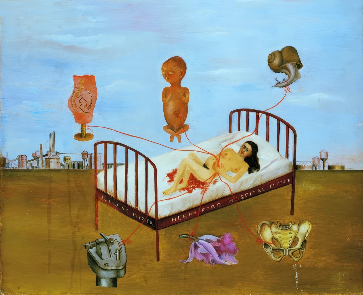 Nemocnice Henryho Forda aneb Létající postel od Frida Kahlo