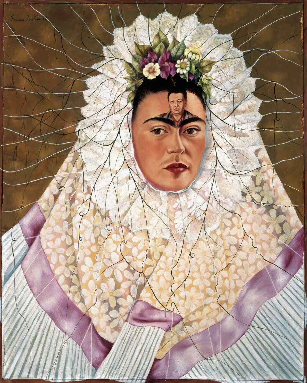 Autoportrét jako Tehuana nebo Diego v mé mysli od Frida Kahlo