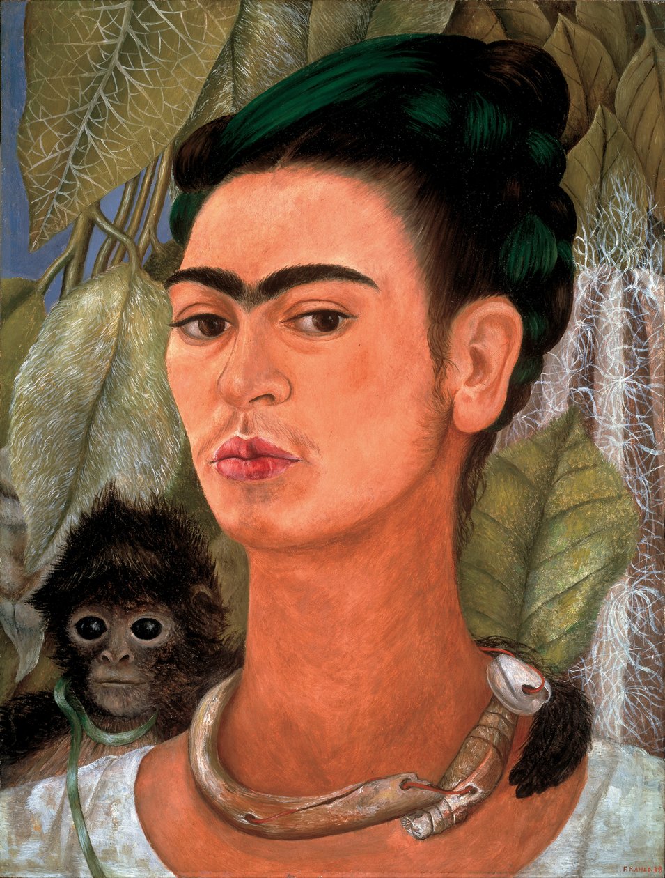 Autoportrét s opicí od Frida Kahlo