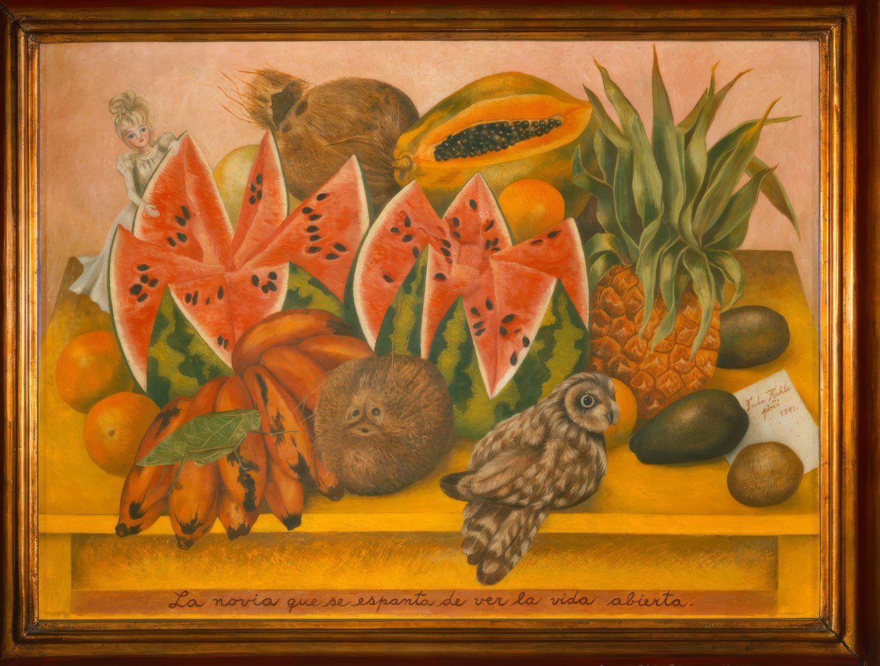 Nevěsta, která se bojí, když vidí otevřený život od Frida Kahlo