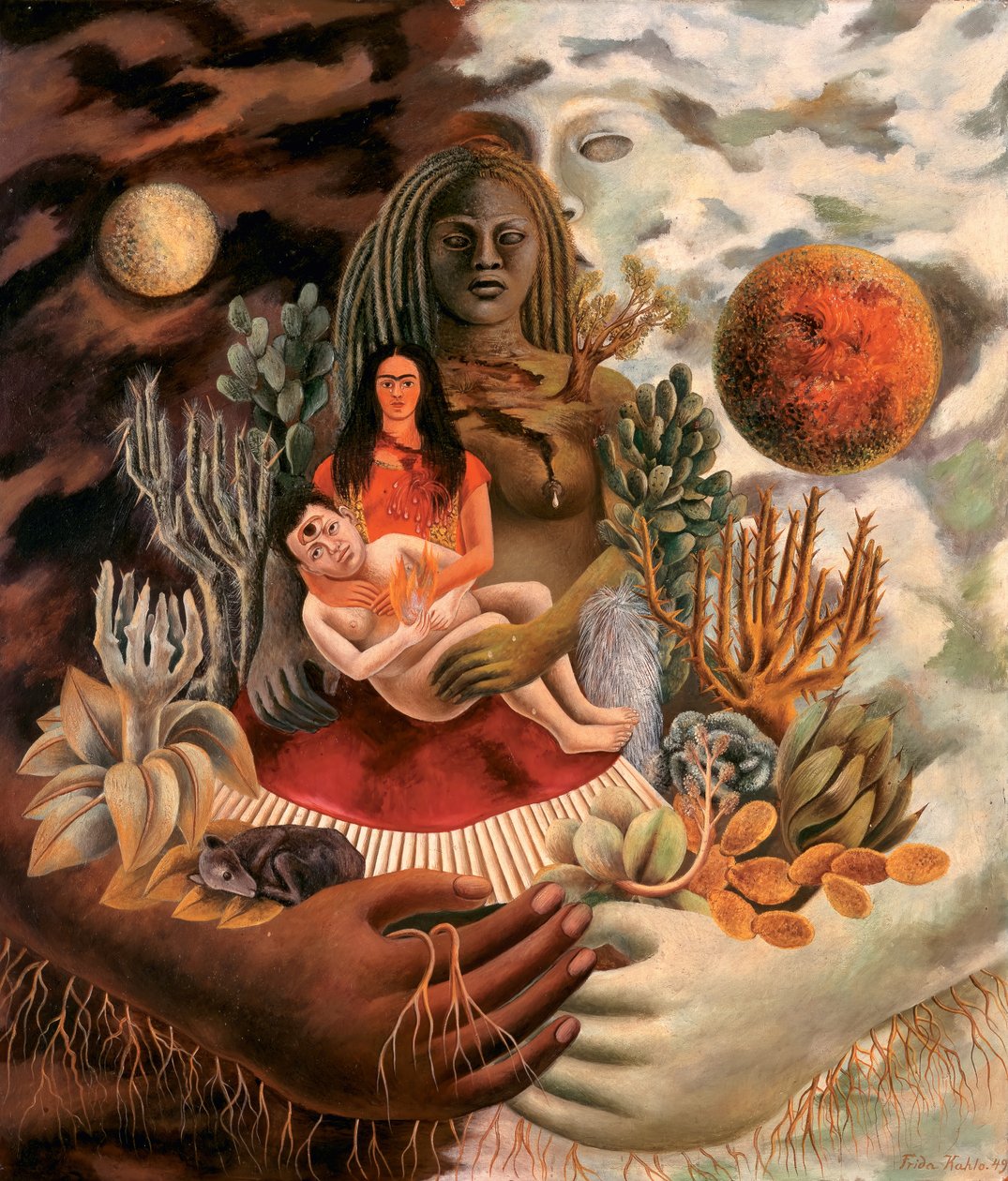 Objetí lásky vesmíru, Země (Mexiko), Já, Diego a Seňor Xólotl od Frida Kahlo