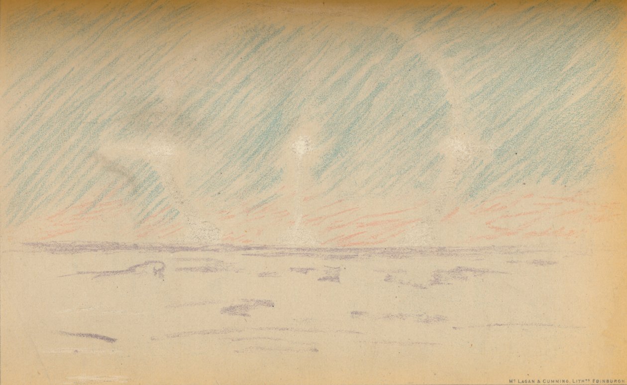 Měsíční prstenec s předstíranými měsíci a návrh horizontálních os, 24. listopadu 1893, 1987 od Fridtjof Nansen