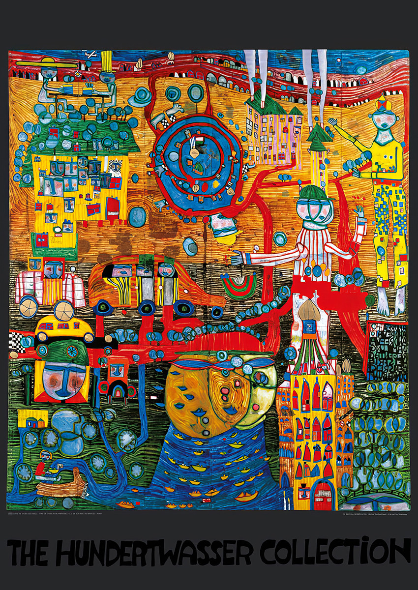 Obrázek z 30denního faxu od Friedensreich Hundertwasser