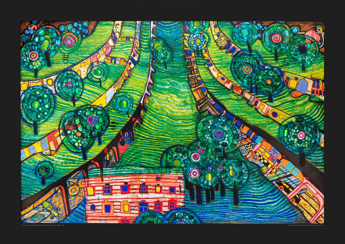 Zelené město od Friedensreich Hundertwasser