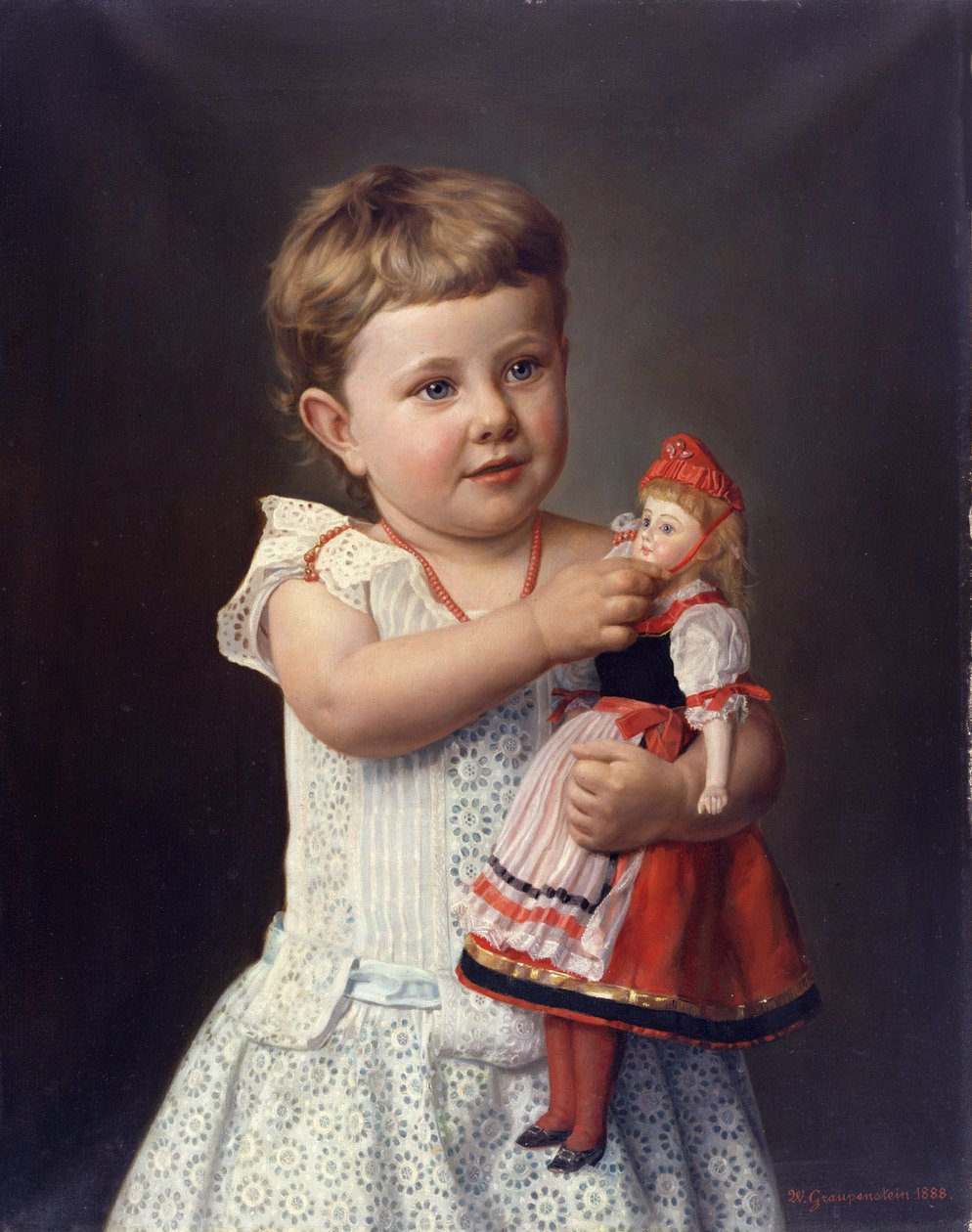 Umělcova vnučka, Olga Graupenstein, 1888 od Friederich Wilhelm Graupenstein