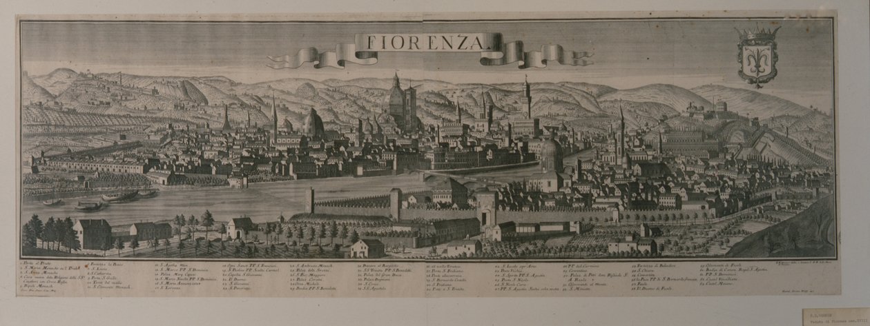 Pohled na Florencii od Friedrich Bernhard Werner