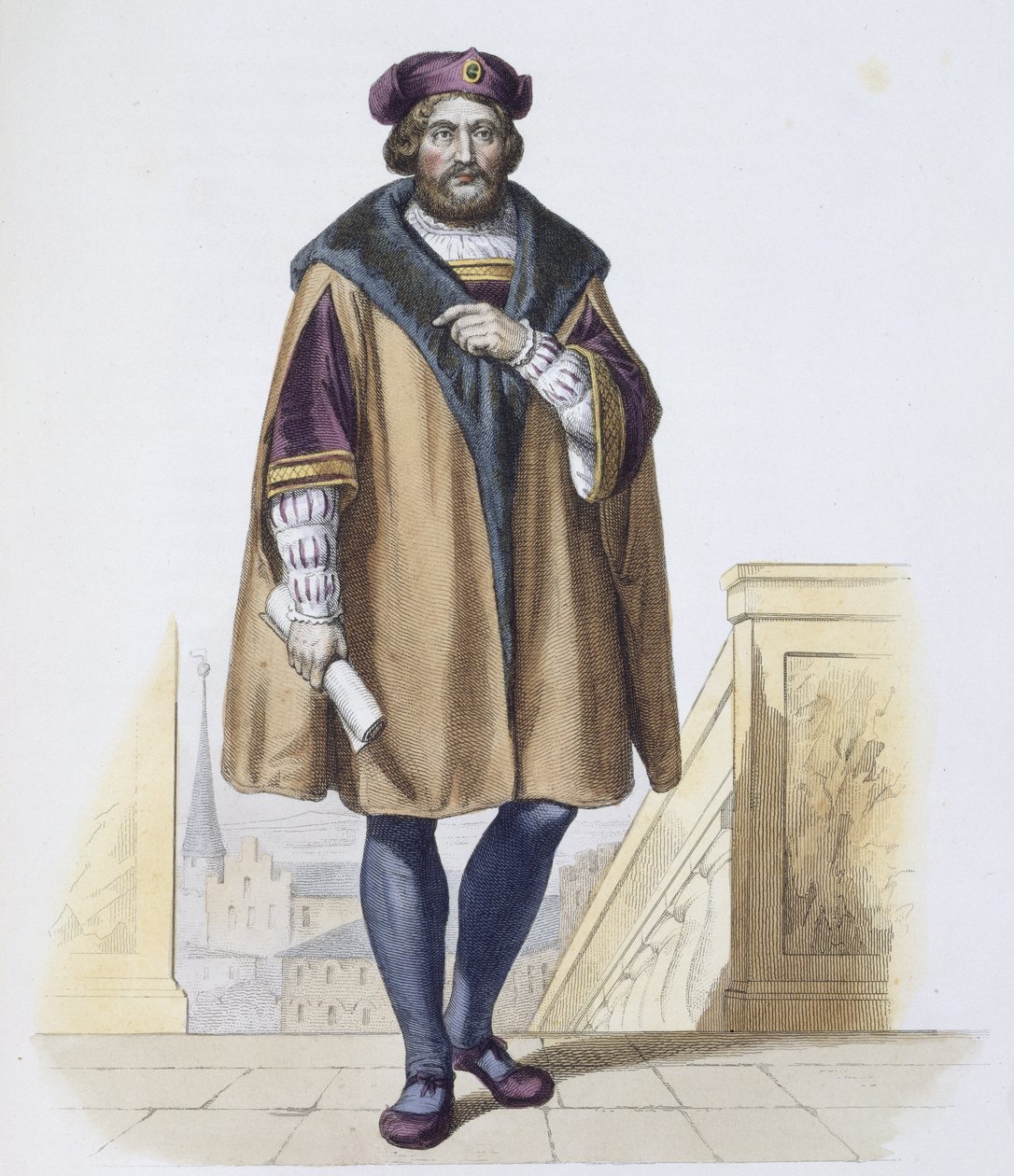 Pierre de Ronsard (1524-85) ryl Delaistre od Friedrich Bouterwek
