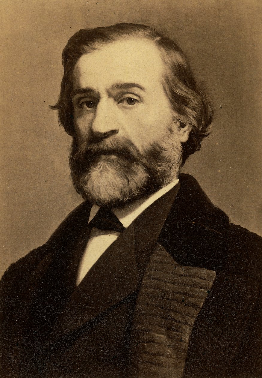 Portrét skladatele Giuseppe Verdiho, kolem roku 1870 (želatinový stříbrný tisk) od Friedrich Bruckmann Verlag