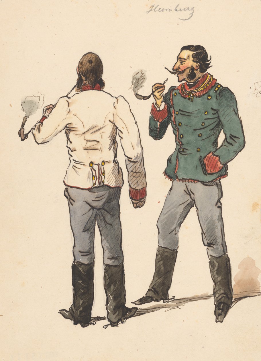 Kuřáci od Friedrich Carl von Scheidlin