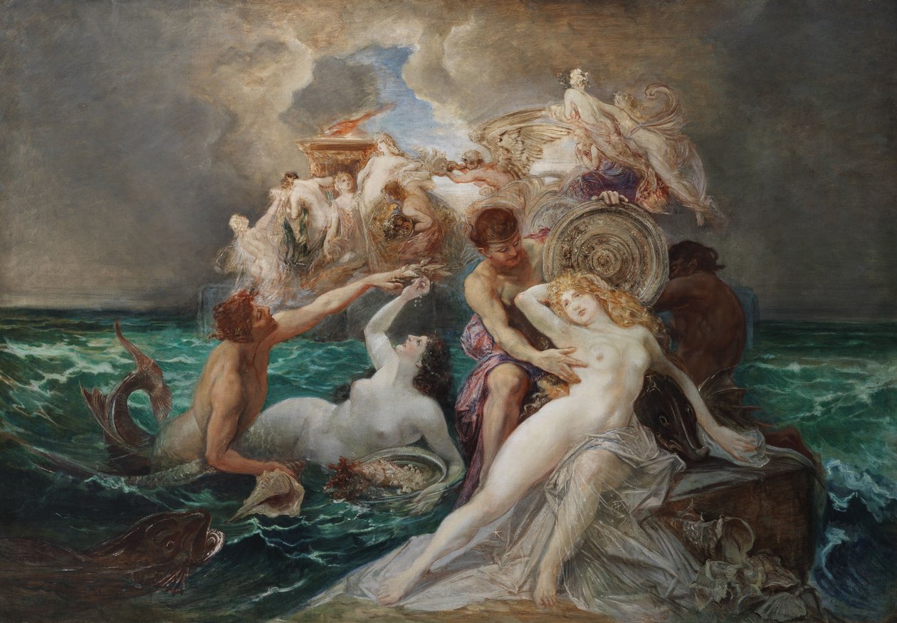 Poseidon a Nereidové od Friedrich Ernst Wolfrom