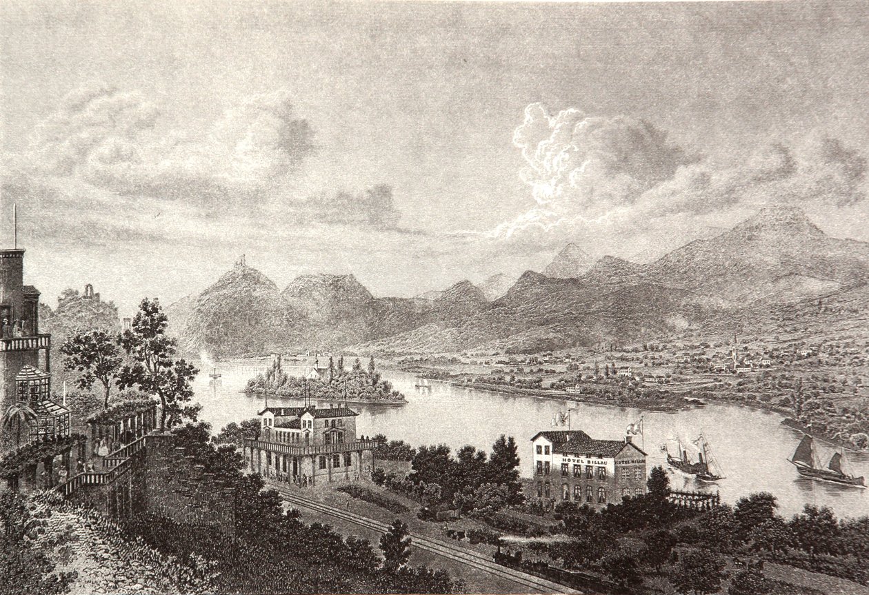Drachenfels Nonnenwerth Rolandseck od Pierre Joseph Redouté