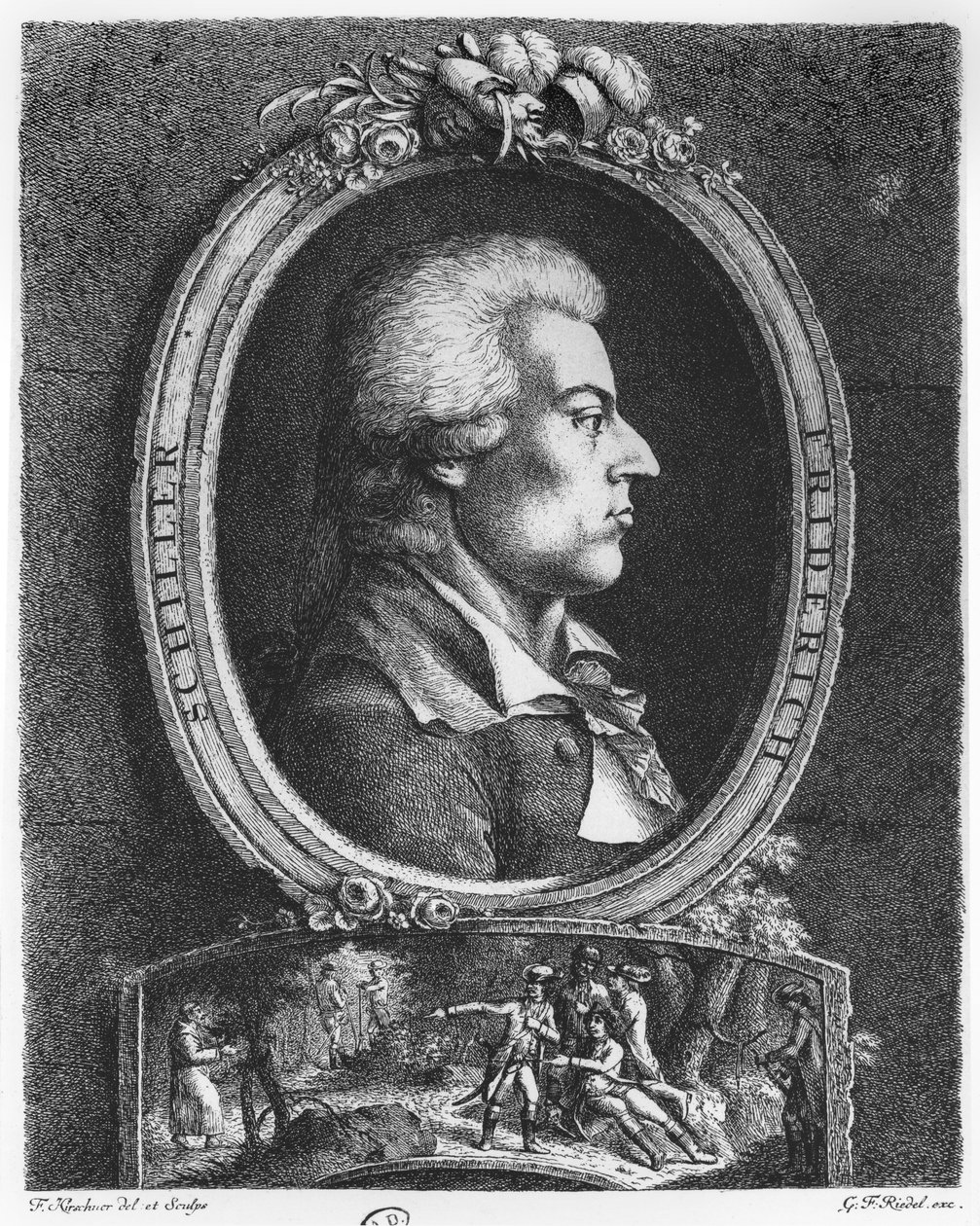 Friedrich Schiller (1759-1805) od Friedrich Kirschner