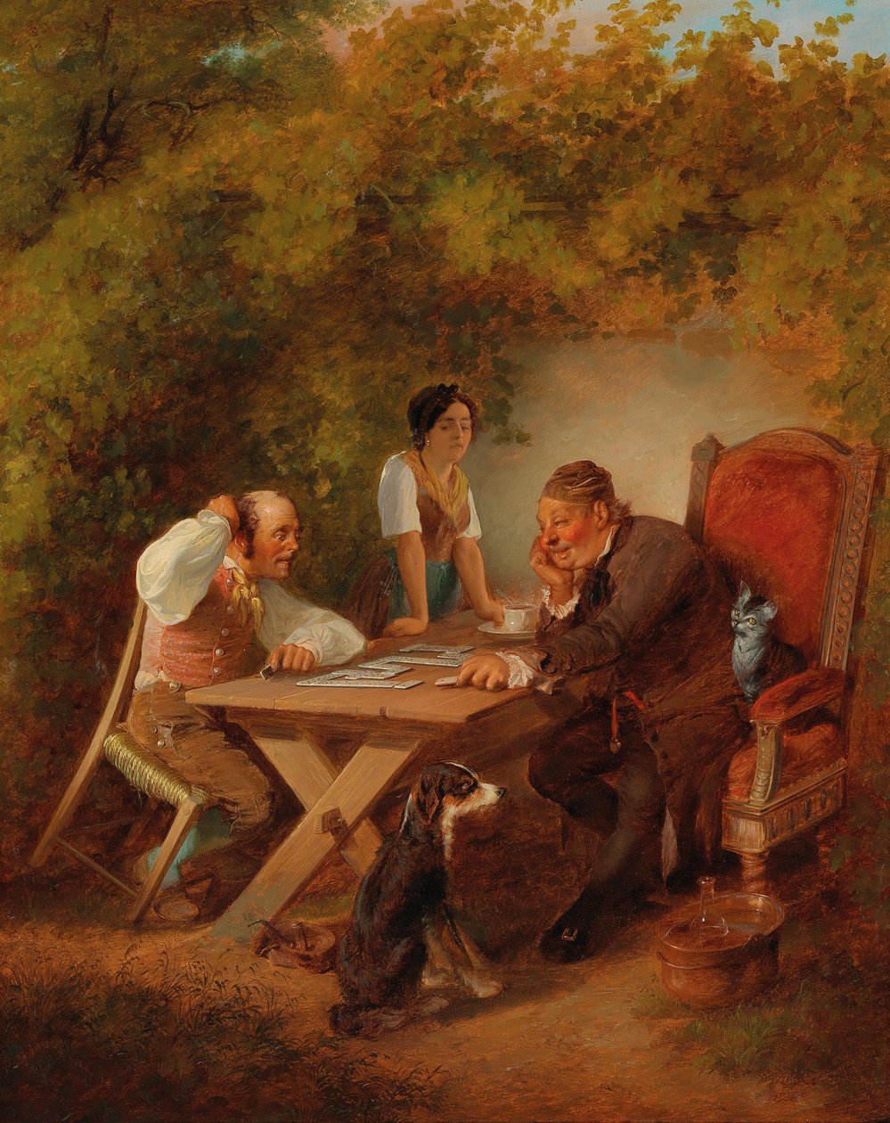 Hráči Domino od Friedrich Ludwig Christian Sturm
