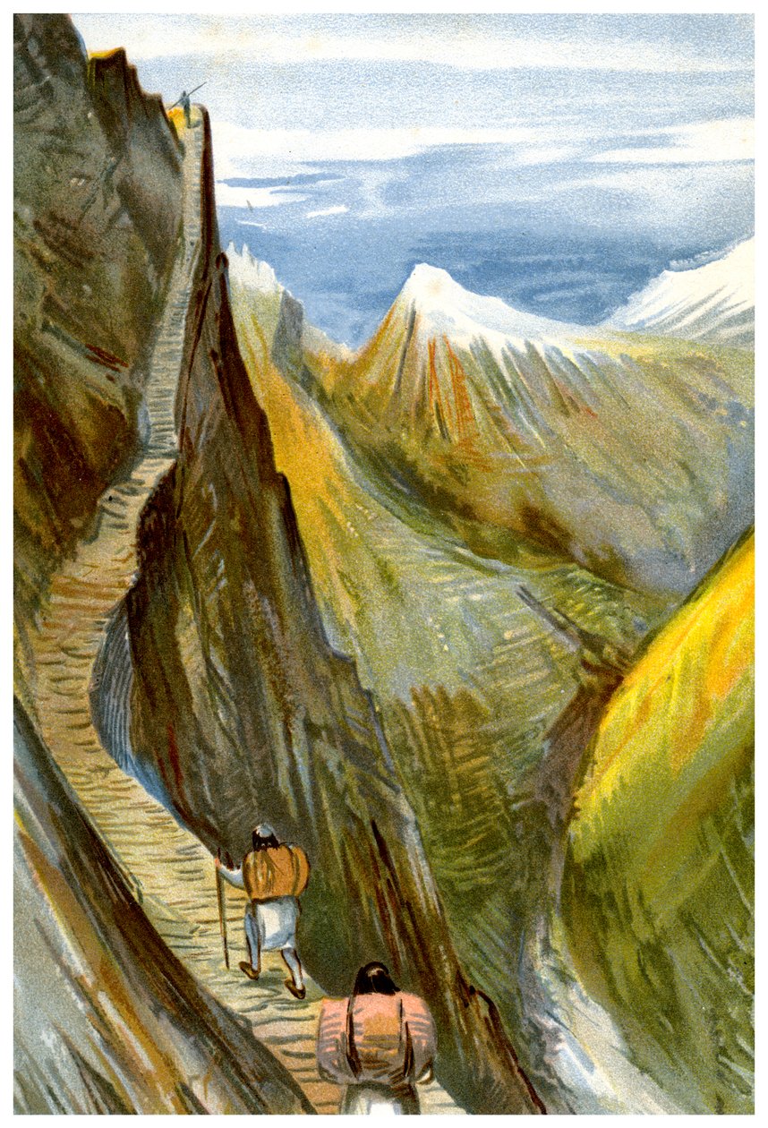 Trať Nerpani, Tibet, 1898. od Friedrich Arnold Brockhaus