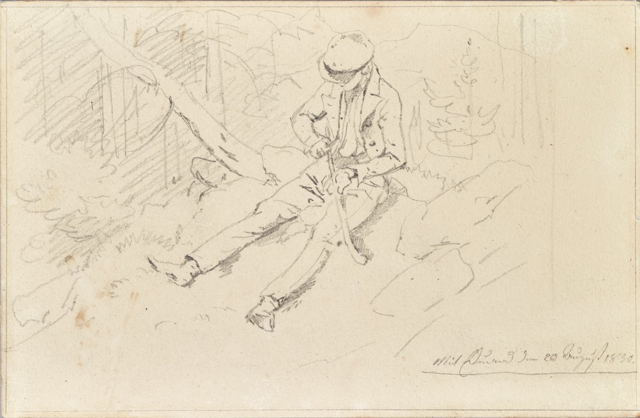 Mládež s kšiltovkou od Friedrich August Mathias Gauermann
