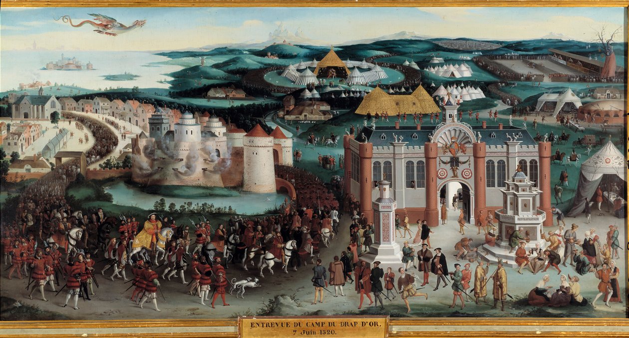 Rozhovor Francoise I. a Jindřicha VIII. v táboře du cloth d