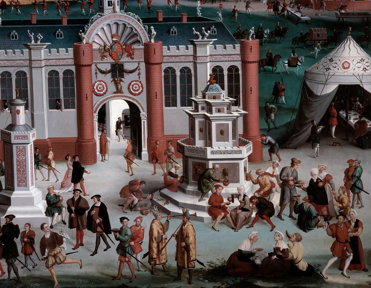 Rozhovor Francoise I. a Jindřicha VIII. v táboře du cloth d