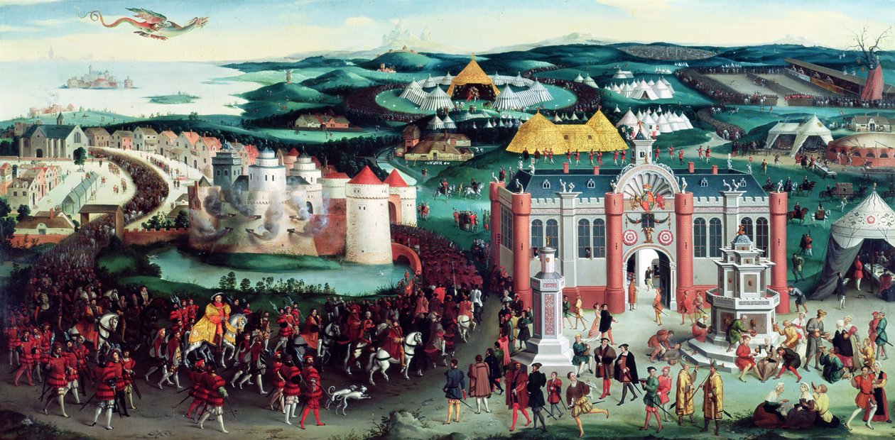 Setkání na poli Zlatého plátna, 7. června 1520, po Hansi Holbeinovi starším (14605-1524) od Friedrich Bouterwek