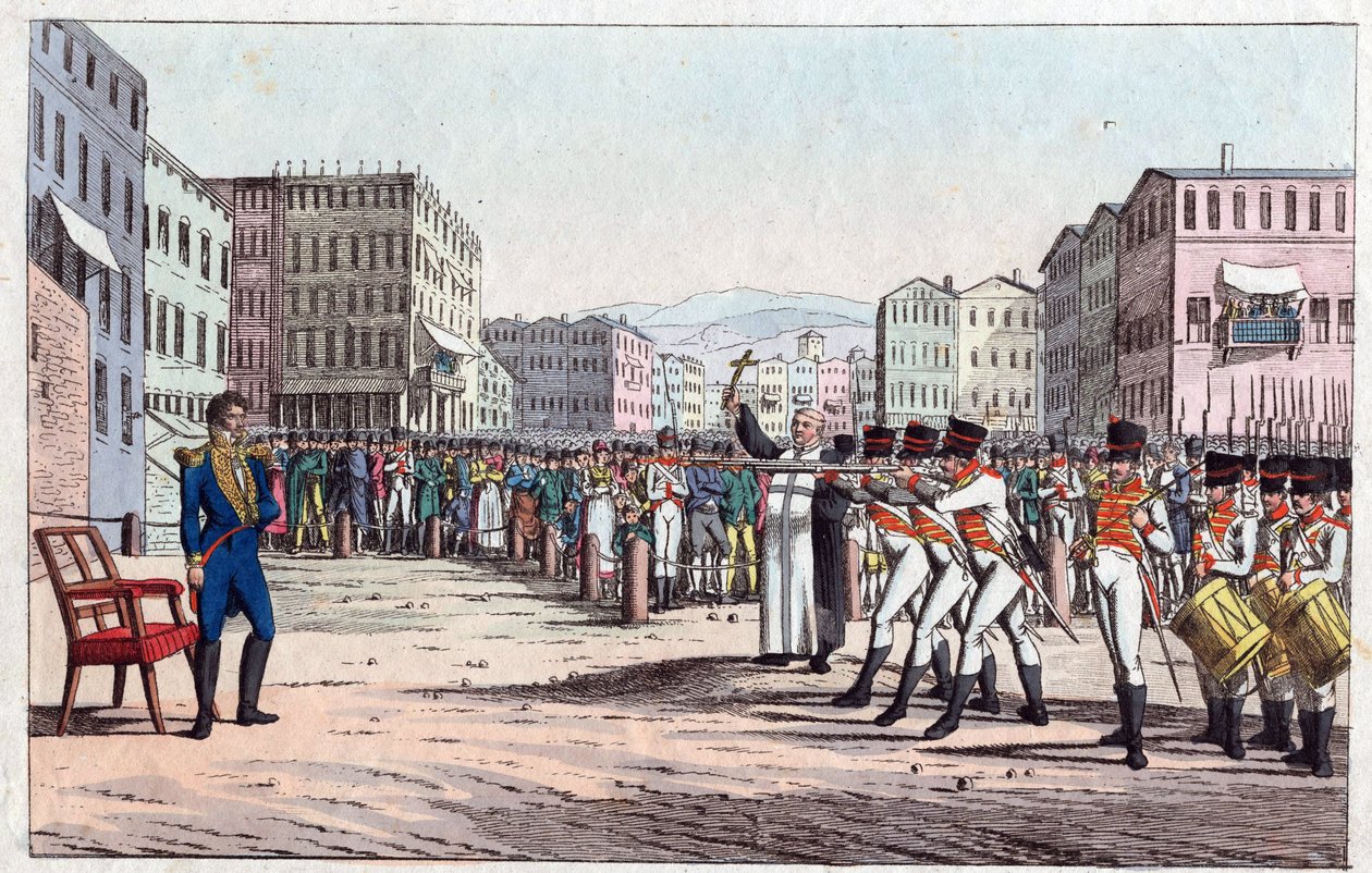 Poprava Joachima Murata popravčí četou v Pizzo Calabro, 13. října od Friedrich Campe