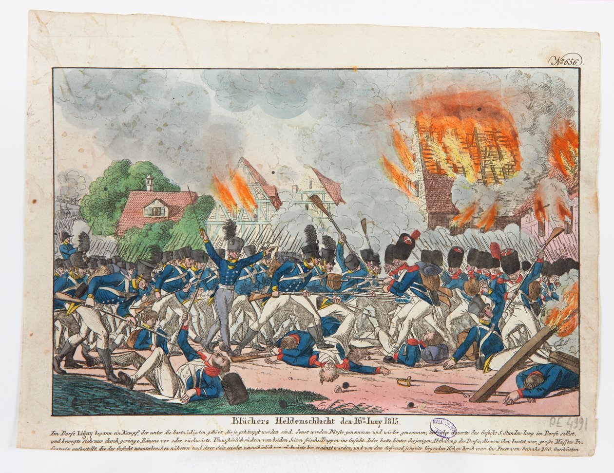 Heroic Blucher v bitvě, 16. června 1815, 1815 od Friedrich Campe