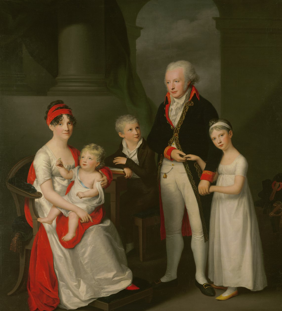 Marc Andre Souchay (1759-1814) a jeho rodina, kolem roku 1805 od Friedrich Carl Groger