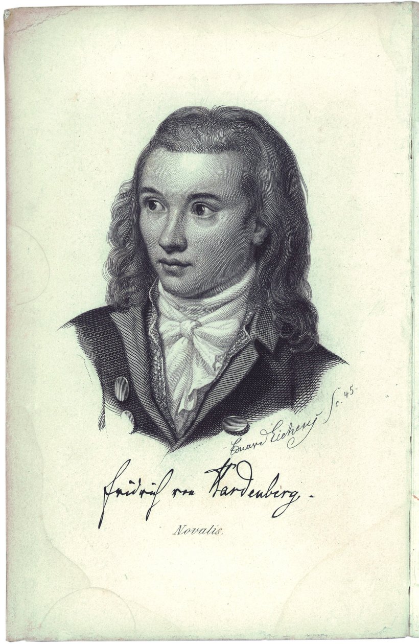 Portrét básníka Novalise 1772-1801, 1845 od Friedrich Eduard Eichens