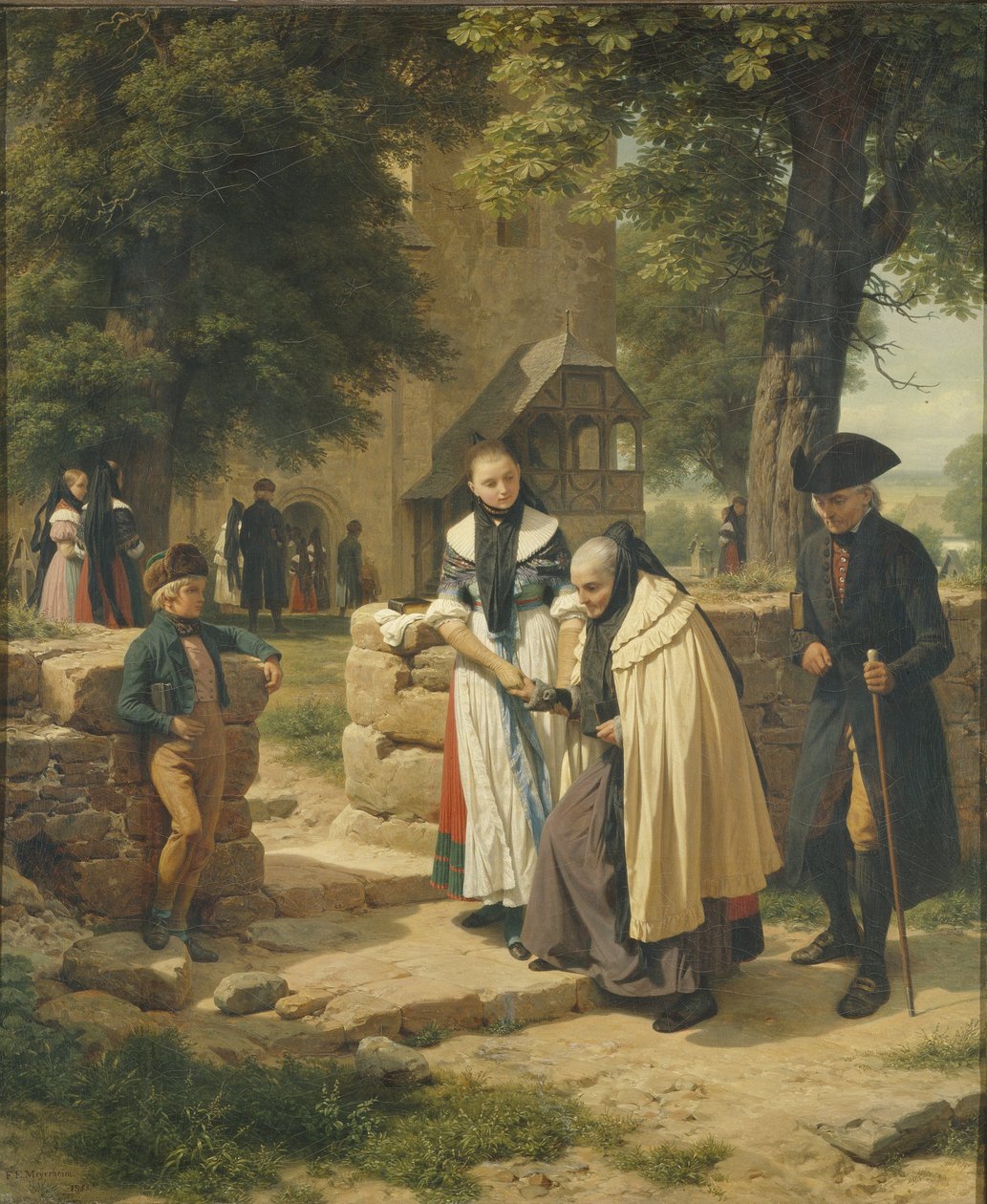 Brunšvičtí rolníci jdou do kostela, 1855. od Friedrich Eduard Meyerheim