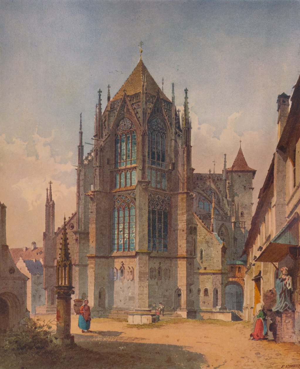 Francouzský kostel, c1863, 1938 od Friedrich Eibner
