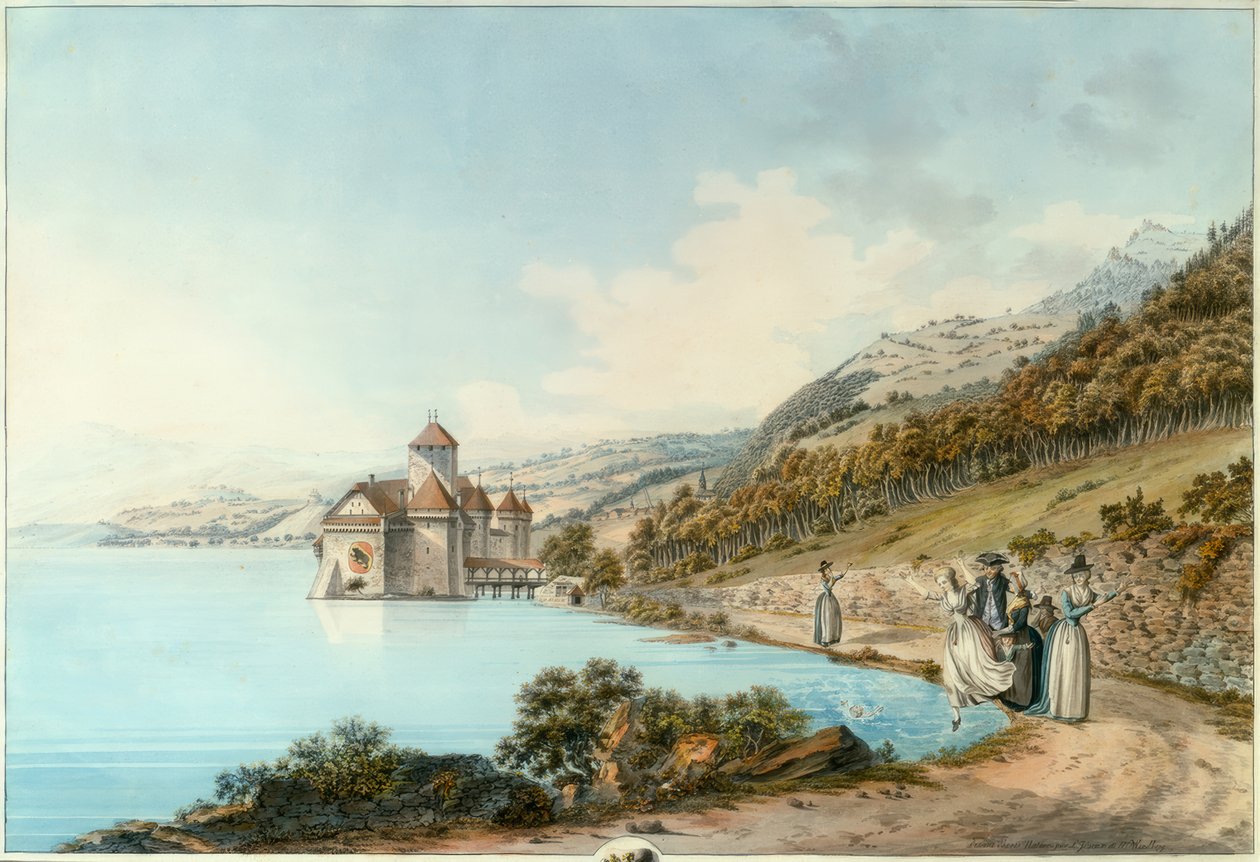 Hrad Chillon od Friedrich Georg Wexelberg