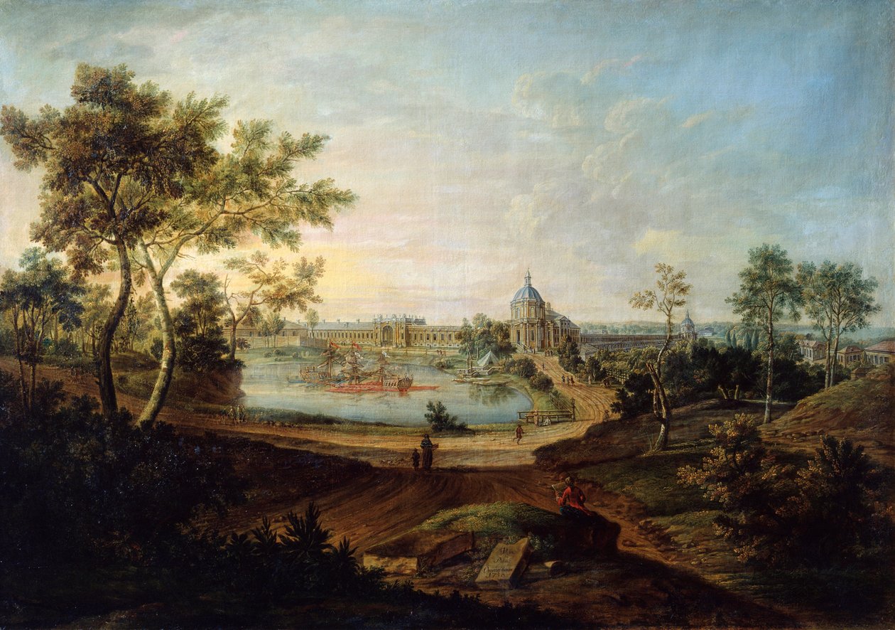 Pohled na Velký palác v Oranienbaum, 1758. od Friedrich Hartmann Barisien