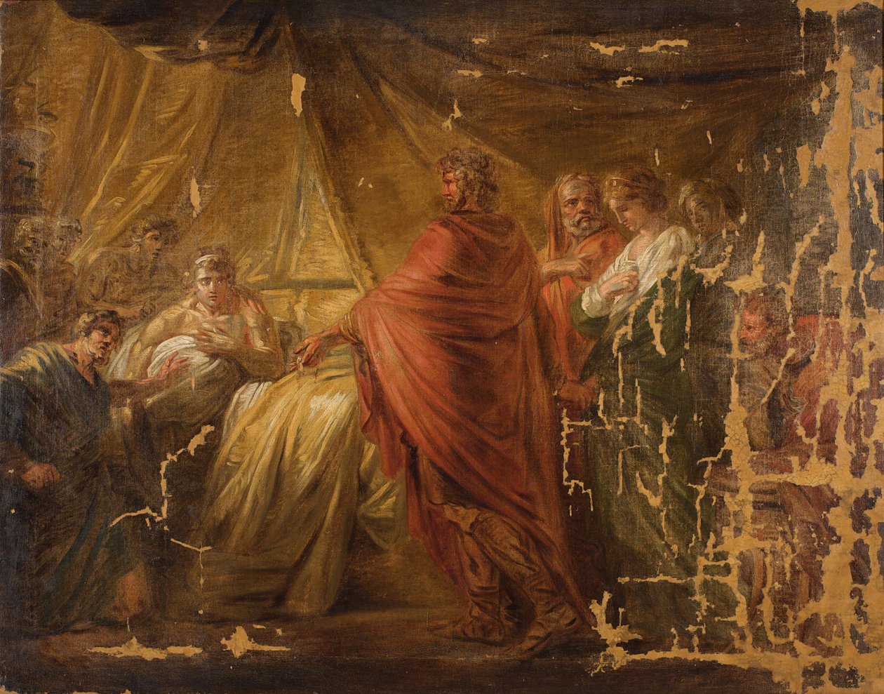 Agamemnon přivádí Briseis zpět do Achillova stanu. od Friedrich Heinrich Fuger